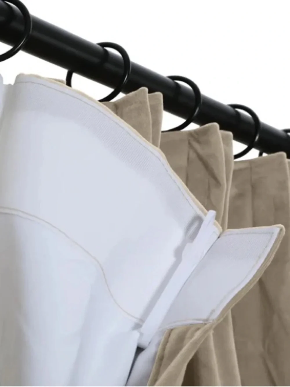 TWOPAGES Birkin Velvet Curtain Pleated Taupe Lined NWT (1) Panels 58Wx120L